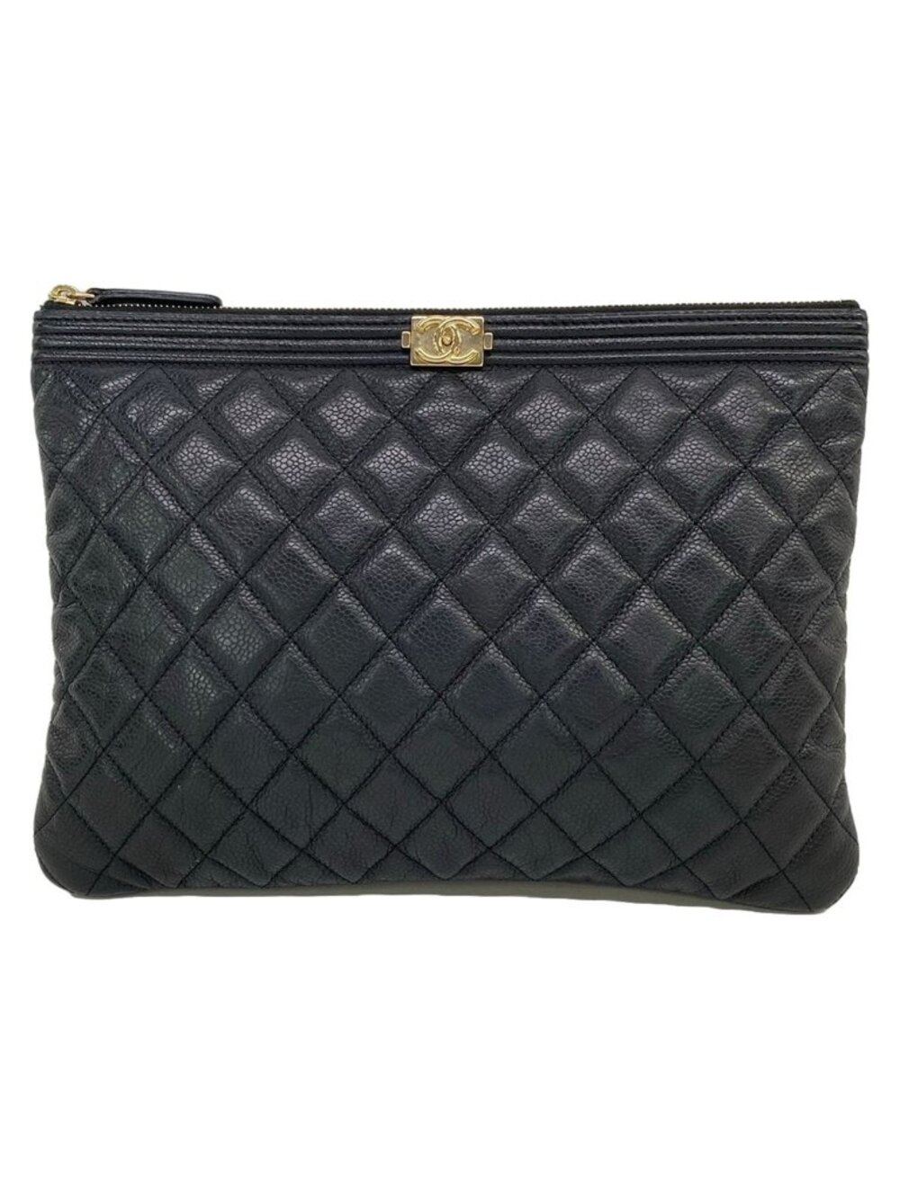 Chanel Clutch Boy Black Gold